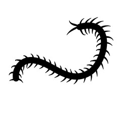 Centipede silhouettes vector