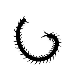 Centipede silhouettes vector