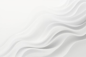 Obraz premium Elegant abstract wavy white background design for modern decor and branding concepts.