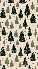 Obraz premium Christmas pine tree wallpaper backgrounds.