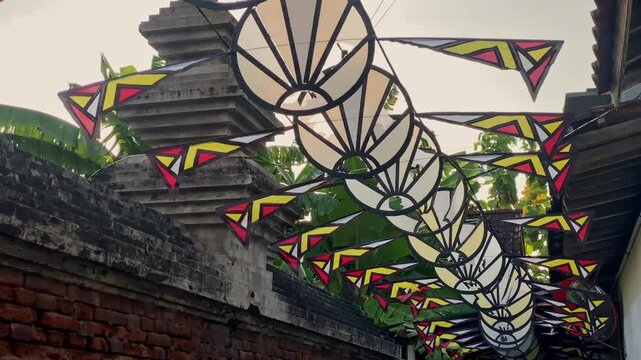 Lantern decoration beside the grand mosque of Kota Gede Yogyakarta, Javanese, Asian culture