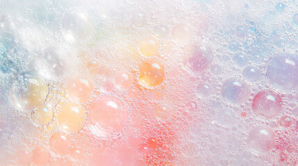 Fototapeta premium Foamy Bubble Illustration with Light Background