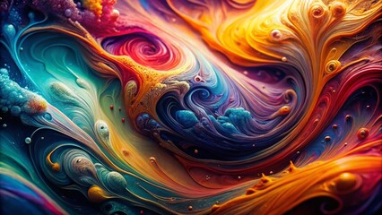 Abstract Liquid Ink Background in Vibrant Colors for Modern Art and Design Projects