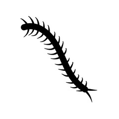 Centipede silhouettes vector