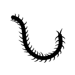 Centipede silhouettes vector