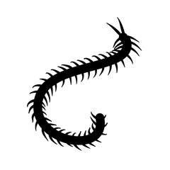 Centipede silhouettes vector