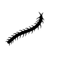 Centipede silhouettes vector