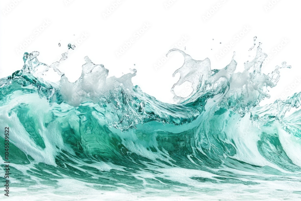 Poster A close-up shot of an ocean wave, capturing its texture and movement
