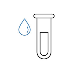 blood sample concept line icon. Simple element illustration. blood sample concept outline symbol design.