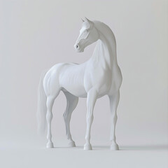 Obraz premium White horse on a clean white background