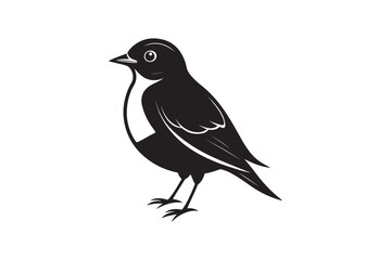 Eastern Bluebird Silhouette Vector Illustration Perfect for Print & Digital Projects