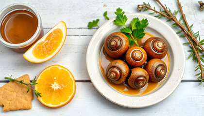 snails food ready to eat fresh healthy meal food snack diet on the table copy space food background rustic top view isolated with white highlights, png
