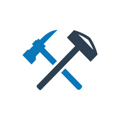 Sledgehammer Tool Vector Icon on white background