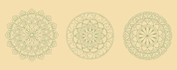 Mandala patterns design template