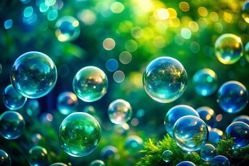 Air Bubbles Background with Bokeh Effect for Stunning Visuals and Textures