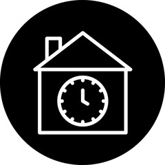 Clock vector icon style