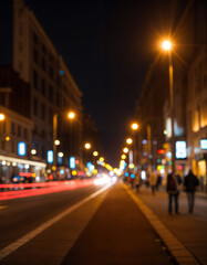 Obraz premium Light night city. light bokeh