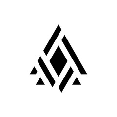 Initial AV or VA Monogram Logo Design.