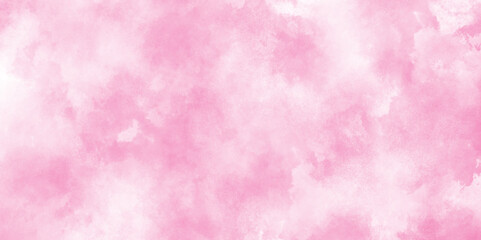 brush painted watercolor abstract painting background, fresh and blurry pink, abstract color pink texture background on black canvas with smoke, Soft and cloudy watercolor stain of pink paint texture.