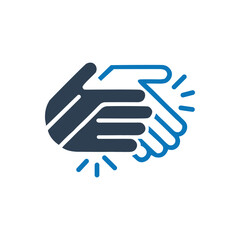 Hands clapping icon on white background