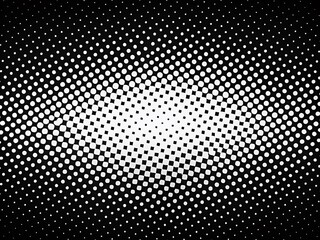 Black and White Halftone Dots Pattern Background with Grunge Texture for Pop Art and Comic Style Designs