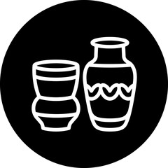 Ceramics vector icon style