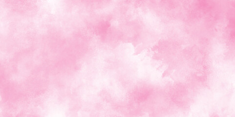 brush painted watercolor abstract painting background, fresh and blurry pink, abstract color pink texture background on black canvas with smoke, Soft and cloudy watercolor stain of pink paint texture.