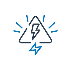 Electrical Hazard Icon on white background