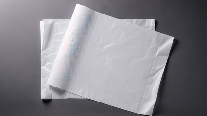 Obraz premium Elegant tracing paper mockup, great for presenting logos, stationery, or artwork in a sophisticated and modern style.