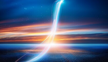 하늘을 가로지르는 빛의 띠