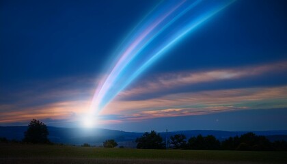 하늘을 가로지르는 빛의 띠