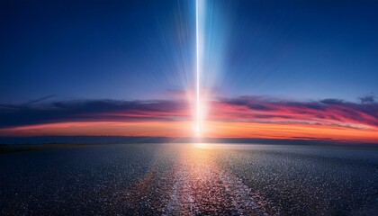 하늘을 가로지르는 빛의 띠