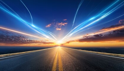 하늘을 가로지르는 빛의 띠