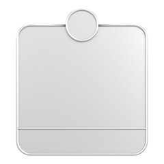 3D illustration of dialog box. Notification box.