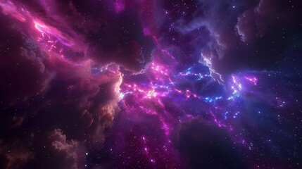 Fototapeta premium A Cosmic Nebula with Pink and Blue Hues