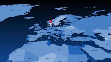 Denmark flag icon GPS location tracking earth map