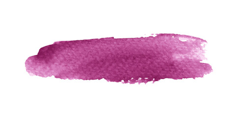 Purple watercolor blot background. Brush stroke abstract shape. Paint stain wallpaper.