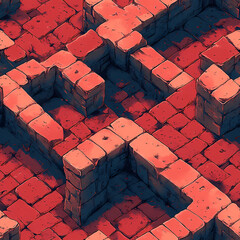 Fototapeta premium Explore the Intricate Labyrinth of a Mythical Dungeon in a Fantasy RPG World Filled With Adventure
