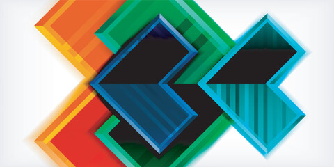 Arrow geometric abstract vector background. Vector Illustration For Wallpaper, Banner, Background, Card, Book Illustration, landing page