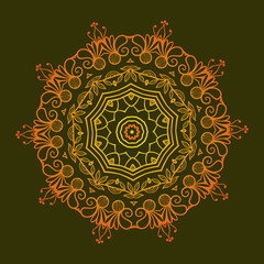 Decorative mandala design with  colours