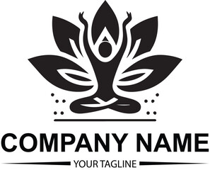 Obraz premium yoga logo design vector