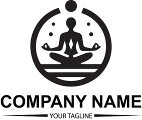 vector yoga logo design 