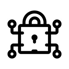 Encryption Line Icon. Single icon, line vector icon