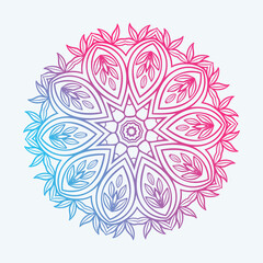 Decorative mandala design with  colours