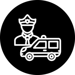 Patrol vector icon style