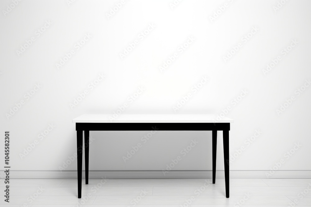 Sticker White empty table furniture desk architecture.