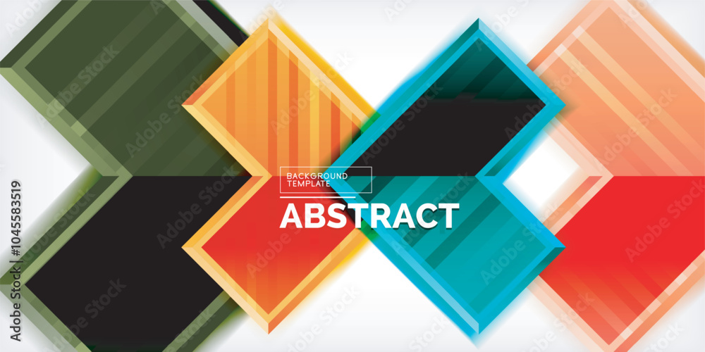 Aufkleber Arrow symbols created with 3d effects and line texture geometric abstract background