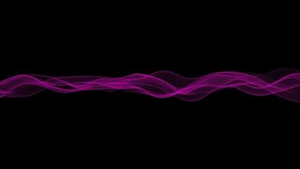 pink partcle wave on black background