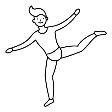 recommend clip art: Acrobat Line Art Vector Illustration.