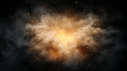 Fototapeta premium Explosive Cloud of Smoke and Fire Burst